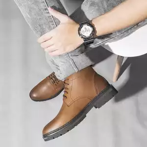 Giày cao cổ da bò CS626