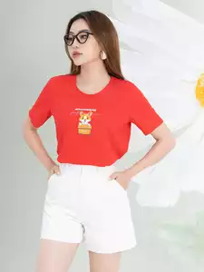 Áo phông nữ in hình cún con