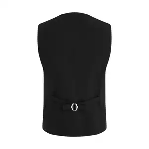BLACK V NECK WAISTCOAT