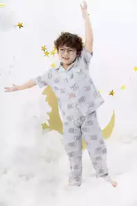 Pyjama bé trai họa tiết con voi