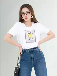 Áo phông nữ in hình quả chanh