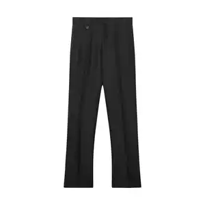 CUFF WIDE-LEG FLARED PANTS