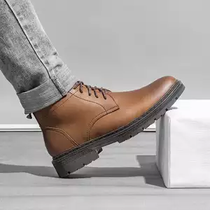 Giày cao cổ da bò CS626