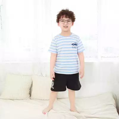 Áo thun kẻ bé trai in hình