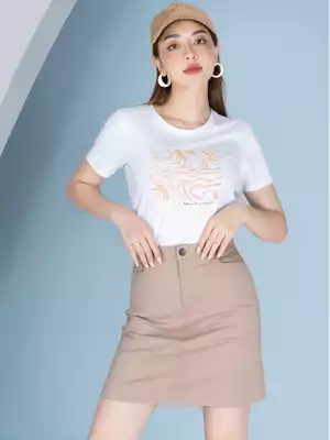 Áo phông nữ in hình sóng