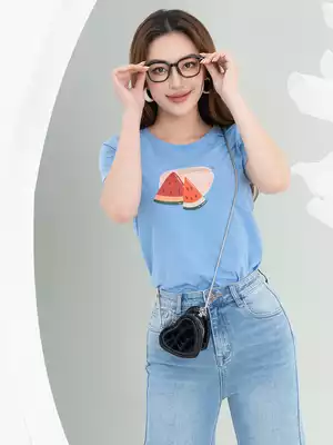 Áo phông nữ in hình dưa hấu