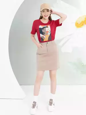 Áo phông nữ phom rộng in hình 7 màu