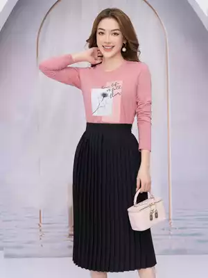 Áo phông nữ dài tay in hình hoa