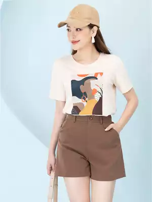 Áo phông nữ phom rộng in hình 7 màu