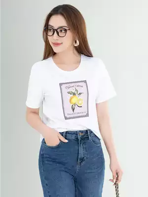 Áo phông nữ in hình quả chanh