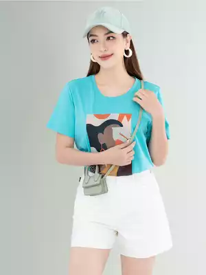 Áo phông nữ phom rộng in hình 7 màu