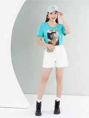 Áo phông nữ phom rộng in hình 7 màu