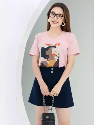 Áo phông nữ phom rộng in hình 7 màu