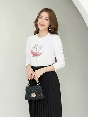 Áo phông nữ dài tay in hình hoa LOVE