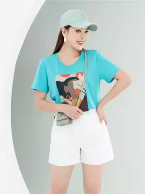 Áo phông nữ phom rộng in hình 7 màu