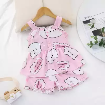 Pijama hai dây phối bèo