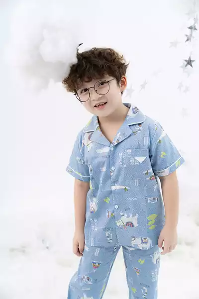 Pyjama bé trai họa tiết con voi