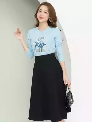 Áo phông nữ dài tay in hình hoa Tulip