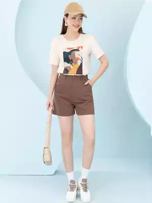 Áo phông nữ phom rộng in hình 7 màu