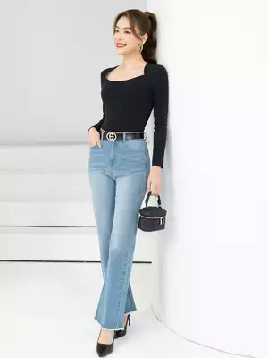 Quần jeans ống vảy thời trang