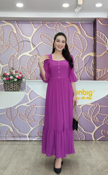 Váy maxi dập ly thời trang