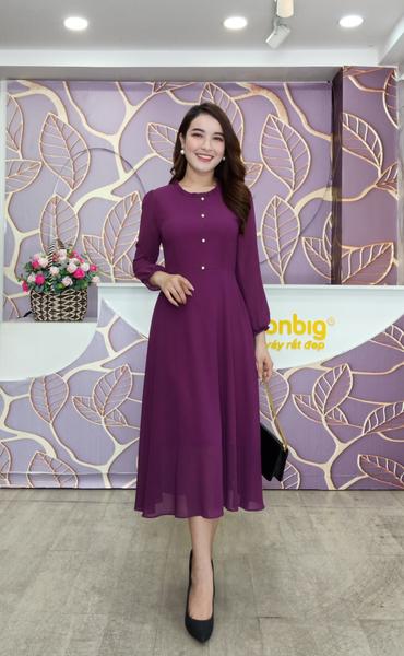 Váy chiffon tím nhẹ nhàng 