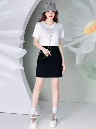  Áo phông nữ phom rộng in hình cá 