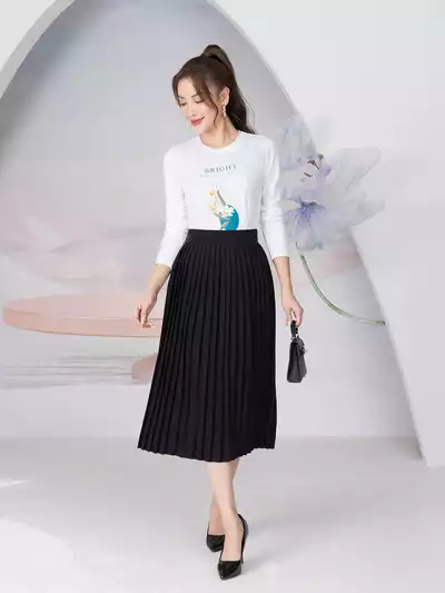  Áo thun nữ dài tay in hình hoa cúc Bright 