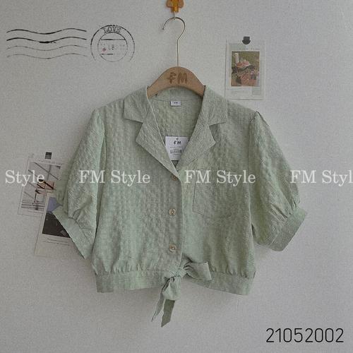 ÁO SƠ MI KIỂU CỔ VEST THẮT NƠ