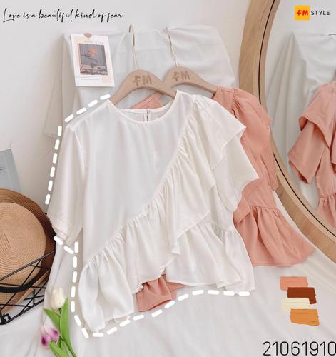 ÁO KIỂU CỔ TRÒN BÈO CHÉO LAI 