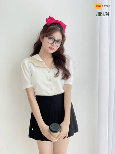 Ao kieu co phoi mau TN VU0106B	  21061744