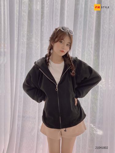 KHOÁC NHUNG MŨ 2 LỚP TAY BO 