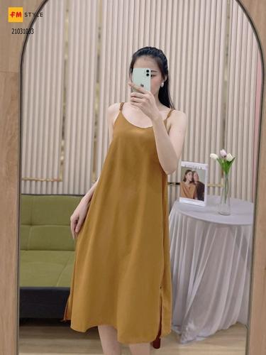 VÁY HAI DÂY LỤA SUÔNG XẺ