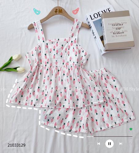 SET NGỦ BABY DOLL IN HÌNH MÀU