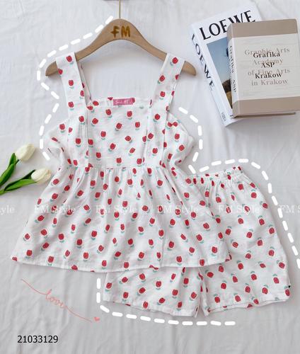 SET NGỦ BABY DOLL IN HÌNH MÀU