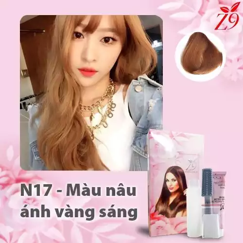 KEM NHUỘM TÓC MÀU THỜI TRANG - NÂU ÁNH SÁNG VÀNG hộp 60ml x2