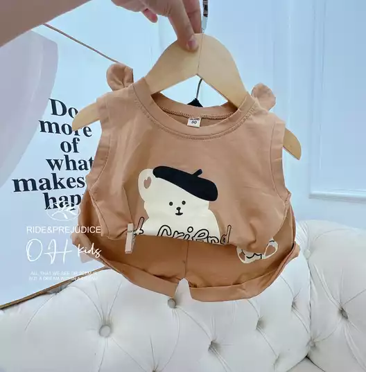 Product image - BỘ BA LỖ GẤU ĐỘI MŨ ĐEN CÓ TAI