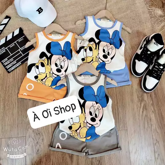 Product image - BỘ BA LỖ MICKY VÀ CHÓ ÔM NHAU