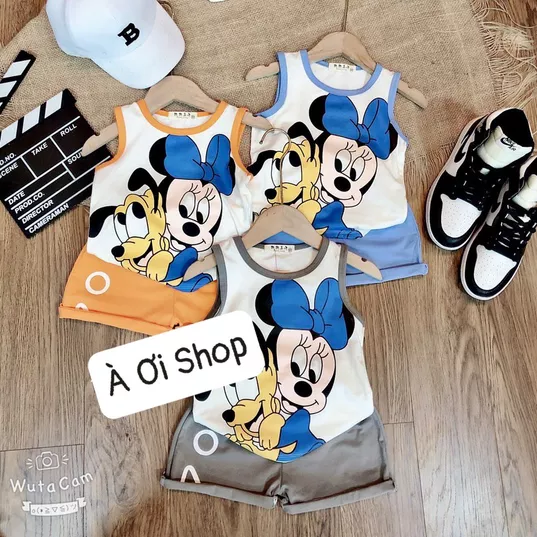 Product image - BỘ BA LỖ MICKY VÀ CHÓ ÔM NHAU