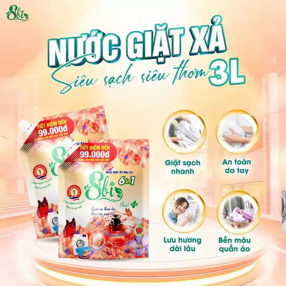 Product image - SỮA GIẶT TÚI SBI 3KG