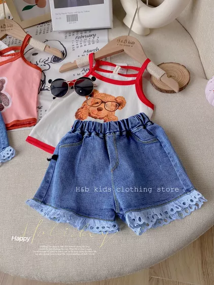 Product image - 662- BỘ 2 DÂY QUẦN BÒ CÓ VIỀN REN QUẦN