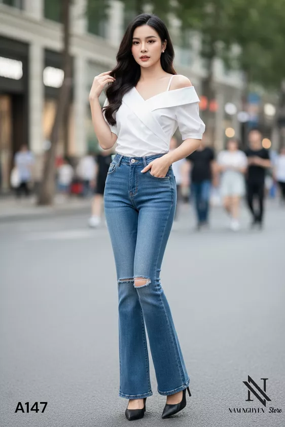 Product image - ÁO TRẮNG SƠ MI LỆCH 1 VAI