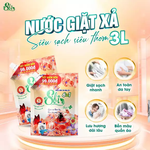 Product image - SỮA GIẶT TÚI SBI 3KG