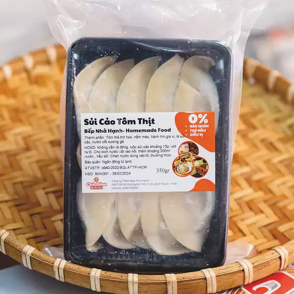 Product image - Sủi Cảo Tôm Thịt 350g – Tinh Hoa Ẩm Thực Nhà Làm, Đậm Vị Chuẩn Gia Đình