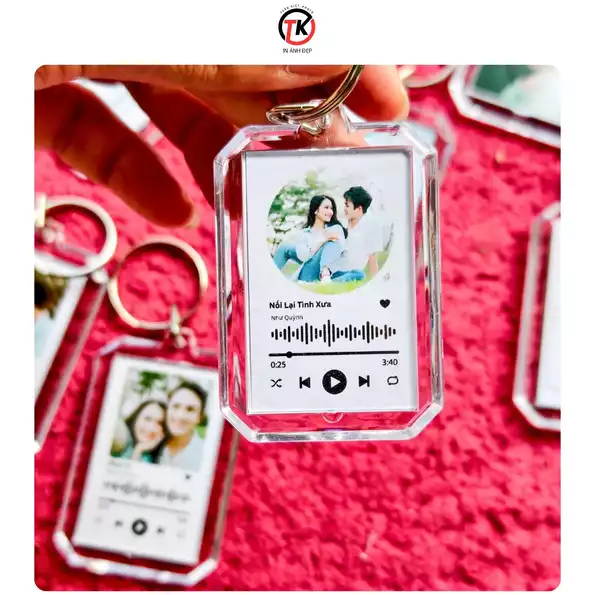 Product image - Móc Khóa Mẫu  Sportify Ảnh+Tên Bài Hát Yêu Thích