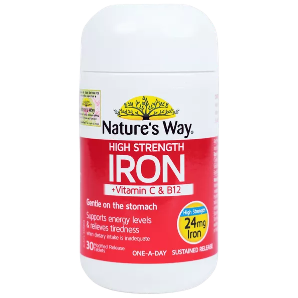 Product image - Nature's Way High Strength Iron+Vitamin 1 C & B12 (online)