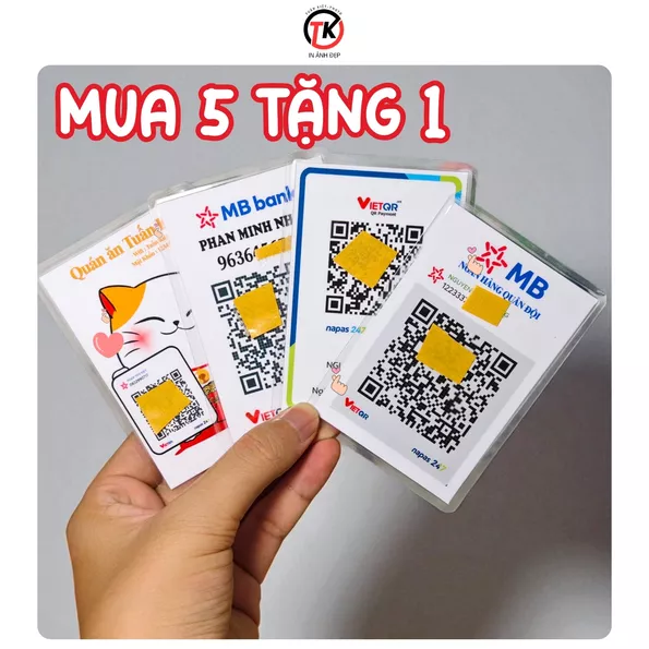 Product image - Thẻ in mã QR ngân hàng có ép plastic