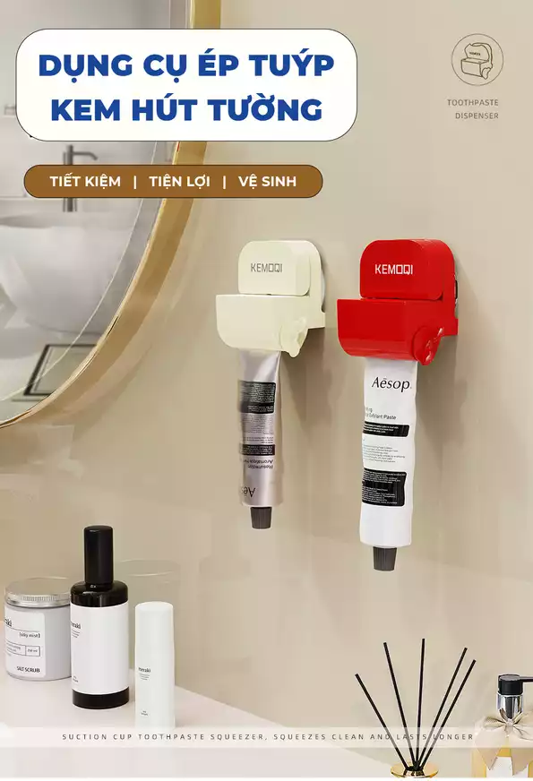 Product image - Dụng Cụ Ép Tuýp Kem Hút Tường