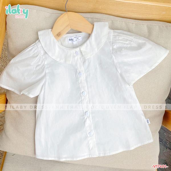 Áo sơ mi trắng cổ sen