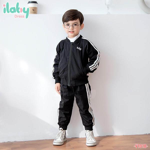 Bộ gió thể thao viền sọc